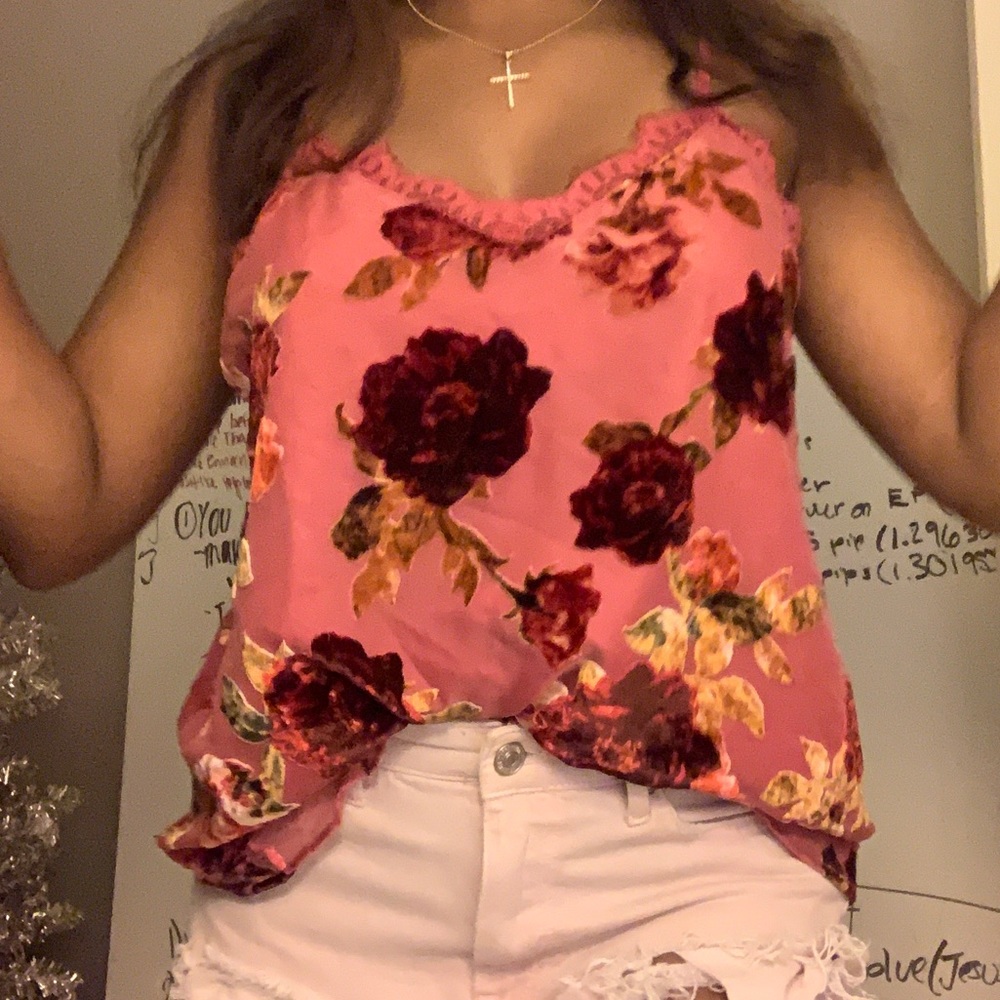 Pink Velvet Rose Top